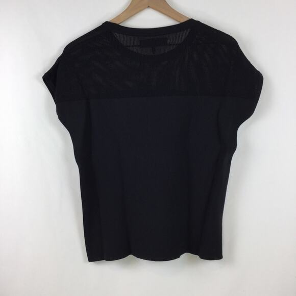 Rag & Bone Mesh Panel Navy Cap Sleeve Top, small - Picture 3 of 4